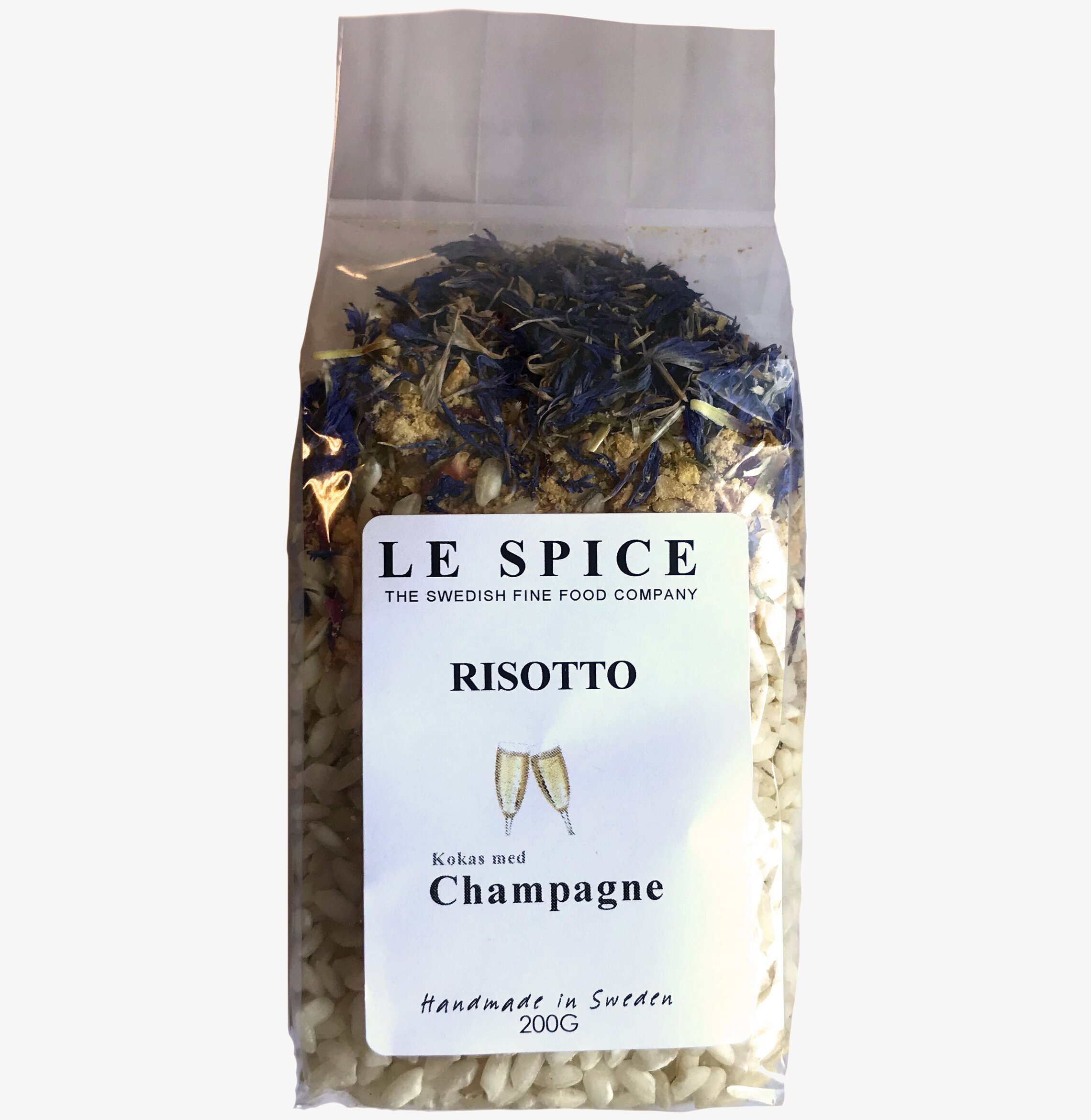 Risotto Champagne från Le Spice i genomskinlig förpackning