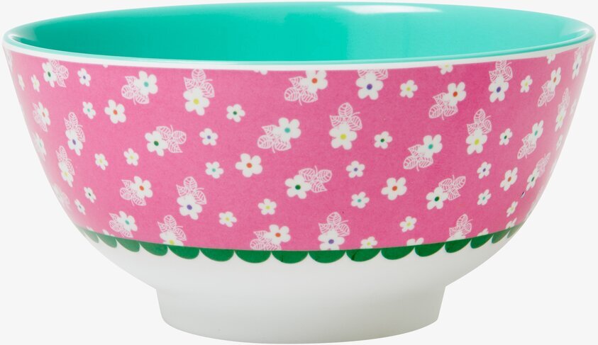 Skål Melamin Blommor Rosa från Rice med blommigt mönster