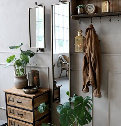 Väggspegel 71 Cm Antik Mässing Chic Antique Speglar Väggspeglar Stående speglar