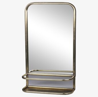 Väggspegel Med Hylla från Chic Antique i antik mässing