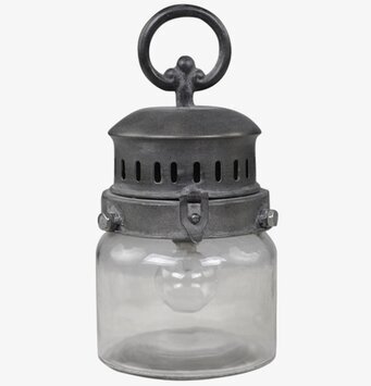 Fransk Lanterna LED Antikgrå från Chic Antique i rustik stil