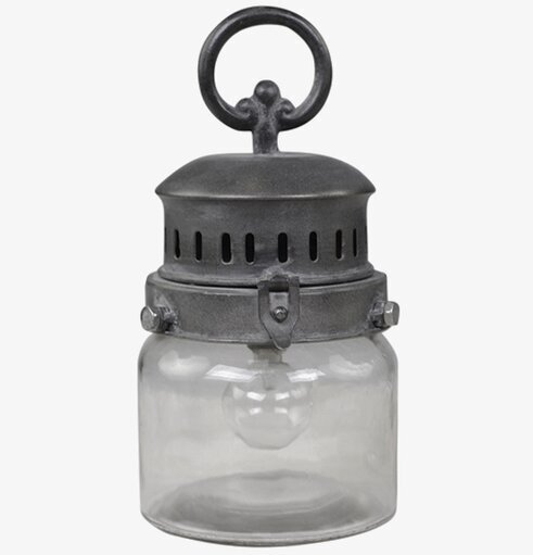 Fransk Lanterna LED Antikgrå från Chic Antique i rustik stil