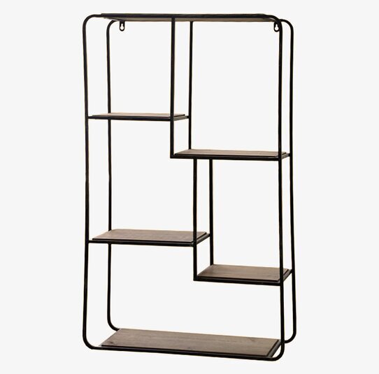 Fransk Reol Med Trähyllor Antikgrå från Chic Antique