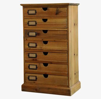 Liten Byrå 7 Lådor från Chic Antique med rustik design