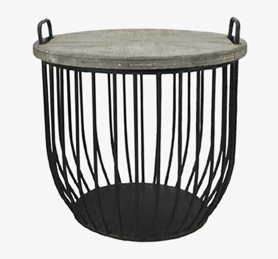 Soffbord Antiksvart Stor från Chic Antique med metallram