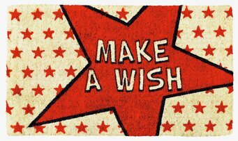 Dörrmatta Make a wish från Derriére la porte, färgglad