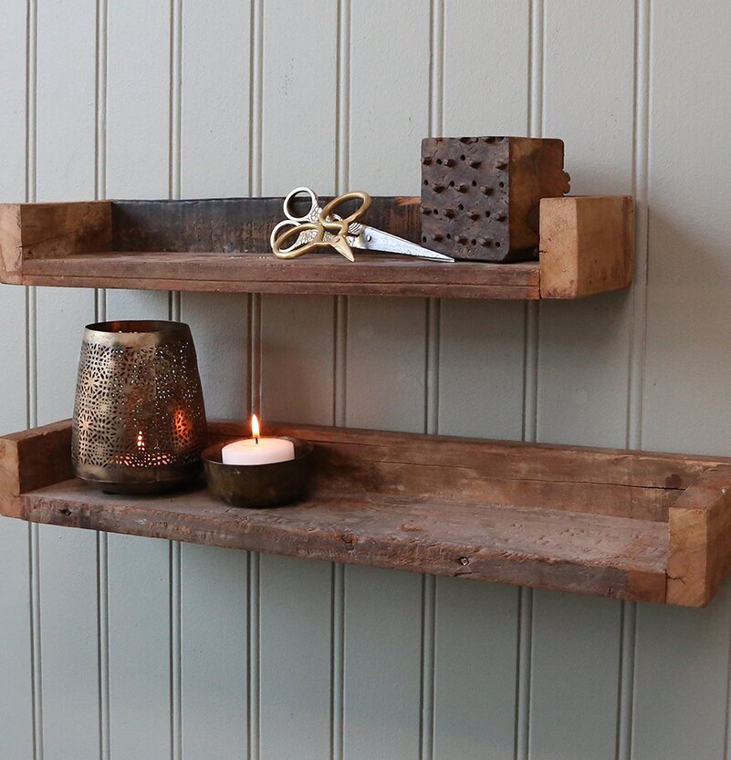 Trähylla Med Kant Grimaud Medium från Chic Antique