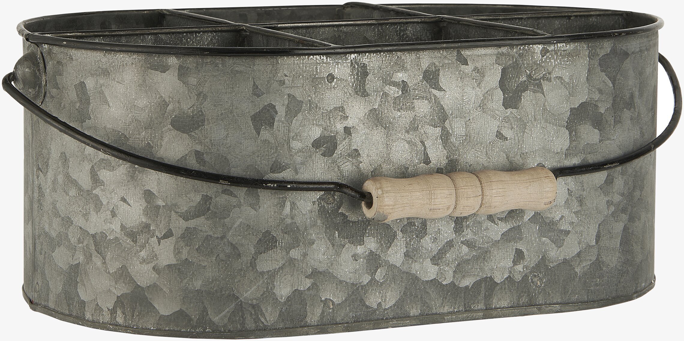 Zinkkorg Med Handtag från IB Laursen i galvaniserad zink