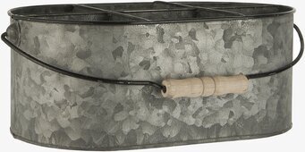 Zinkkorg Med Handtag från IB Laursen i galvaniserad zink