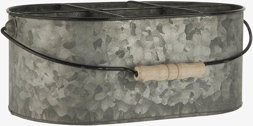 Zinkkorg Med Handtag från IB Laursen i galvaniserad zink