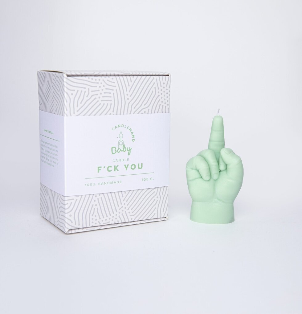 Candle Hand Baby Green - F*ck You från Candlehand, handljus