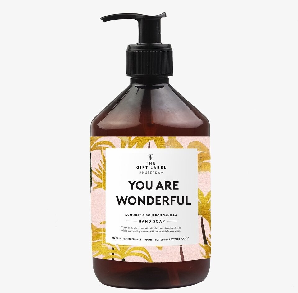 Handtvål - You Are Wonderful från The Gift Label, brun flaska