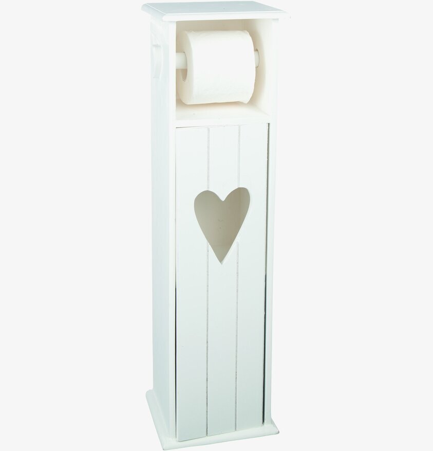 Träskåp Hjärta Toarullar från Different Design i vit finish