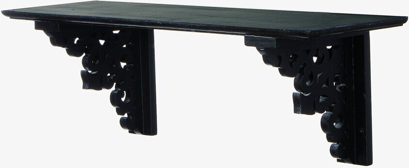 Hyllplan Svart Med Snidad Konsoll från Different Design