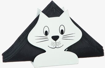 Servetthållare Katt Vit från Different Design på ett bord