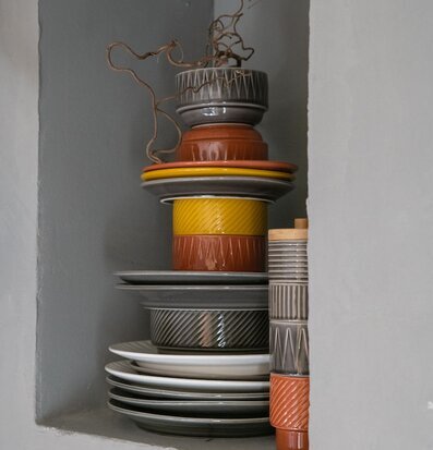 Coffee & More Skål Gul från Sagaform med unik textur