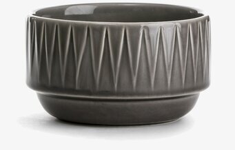 Coffee & More Skål Grå från Sagaform med upphöjda linjer
