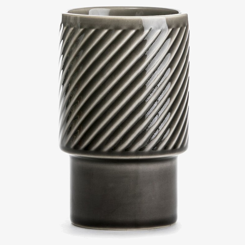 Sagaform Coffee & More Lattemugg Grå med reliefmönster