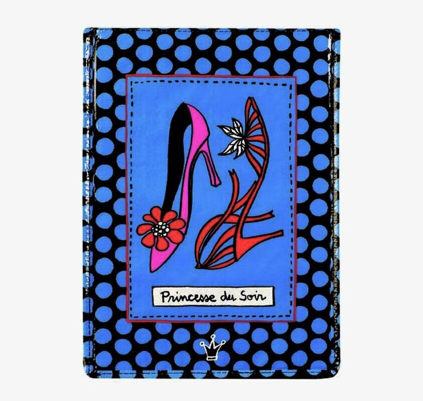 Skolåda Prinsess blå från Derriére la porte med skomotiv