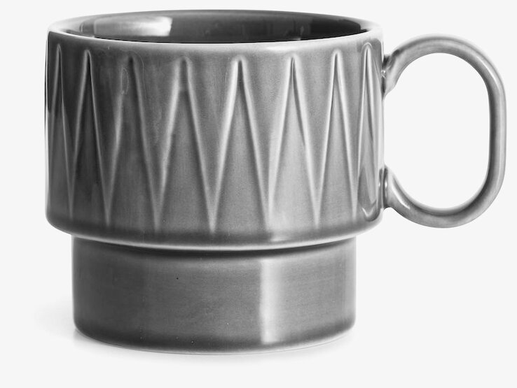 Coffee & More Temugg Grå från Sagaform med geometriskt mönster
