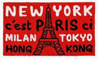 Dörrmatta Resa från Derriére la porte med Eiffeltornet
