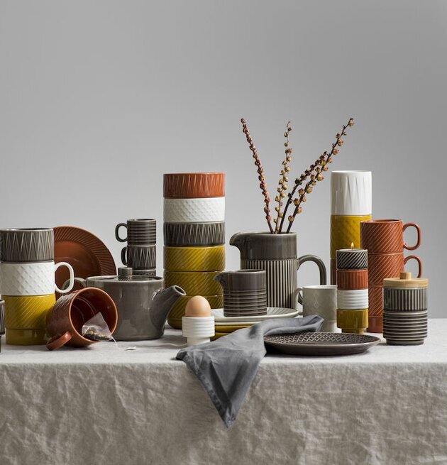 Ljuskopp/Äggkopp Coffee & More Gul från Sagaform på bord