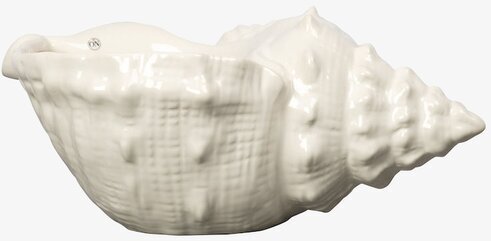 Skål Awa Vit från By ON, keramisk skål inspirerad av snäcka