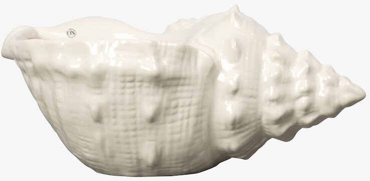 Skål Awa Vit från By ON, keramisk skål inspirerad av snäcka