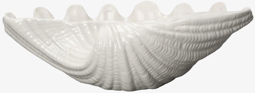 Skål Shell L Vit från By ON, inspirerad av en musselsnäcka