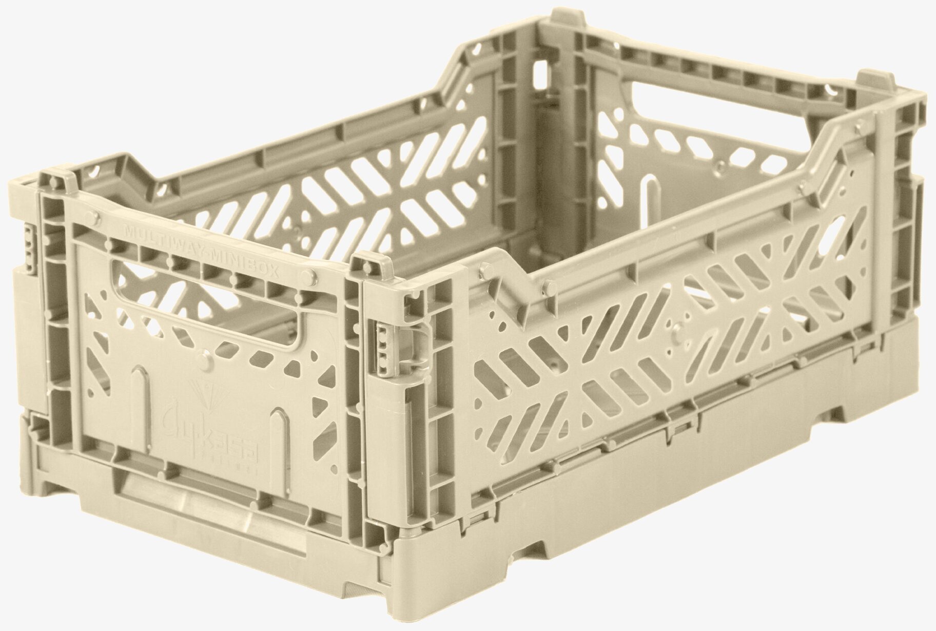 Förvaringsback Mini Boulder från Aykasa i beige, stapelbar