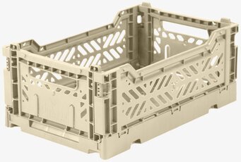Förvaringsback Mini Boulder från Aykasa i beige, stapelbar