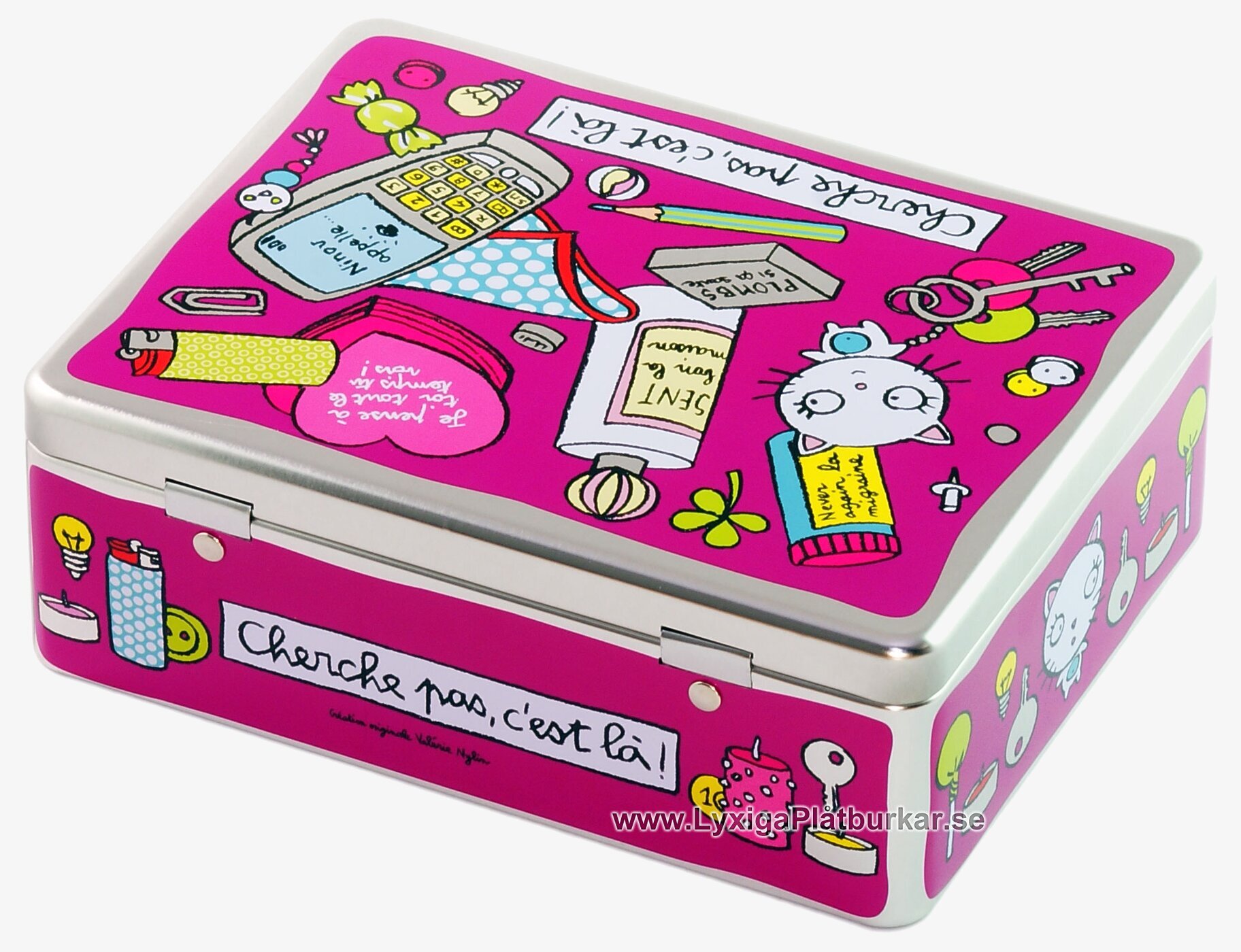 Plåtburk Tjejprylar ljuslila från Derriére la porte