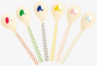 Korta Skedar - Favorite Hearts Print från Rice i färgglad design