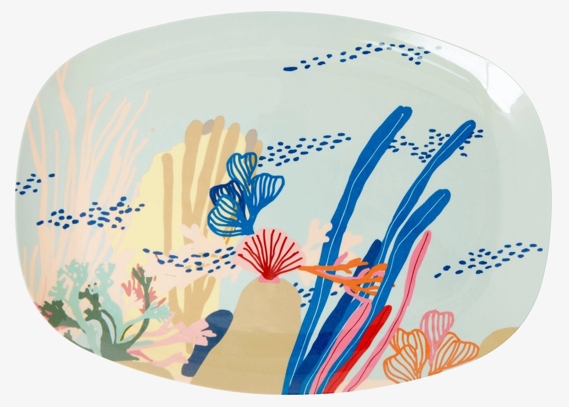 Tallrik Coral Print från Rice med livfullt korallmönster