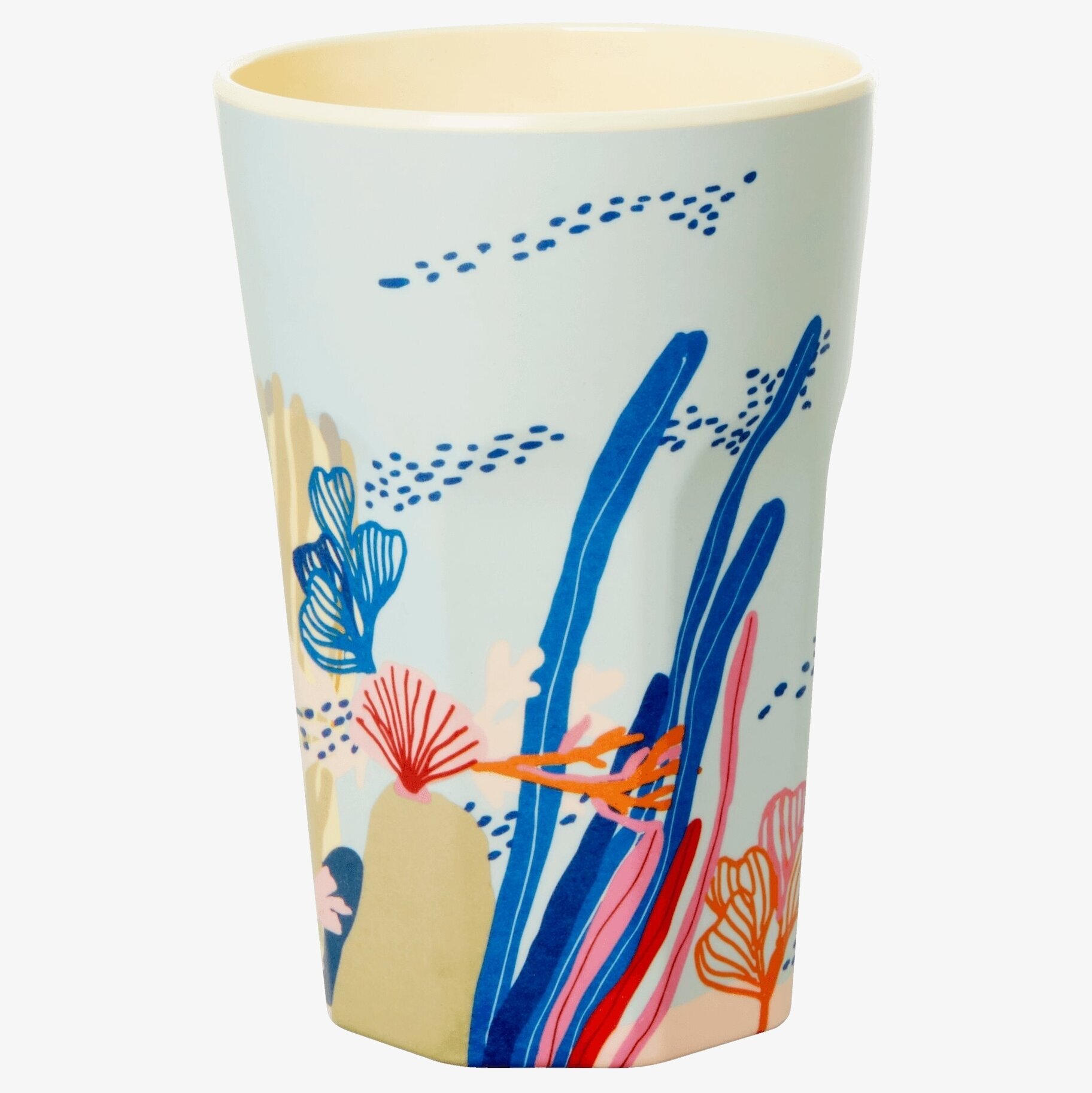 Mugg Latte Coral Print från Rice med färgglatt korallmönster