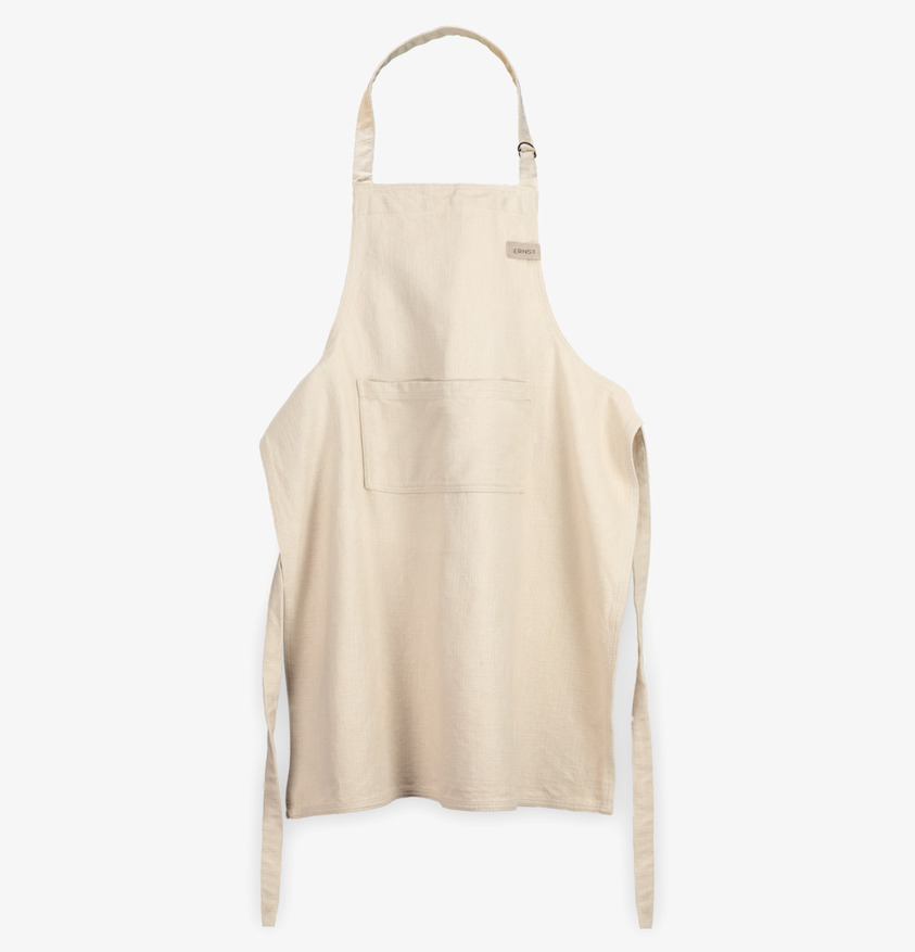 Förkläde Natur från Ernst i ljusbeige med justerbar nackrem