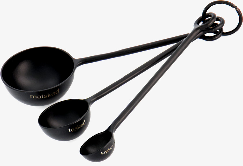 Måttsats Metall Svart från Ernst, tre mått på metallring