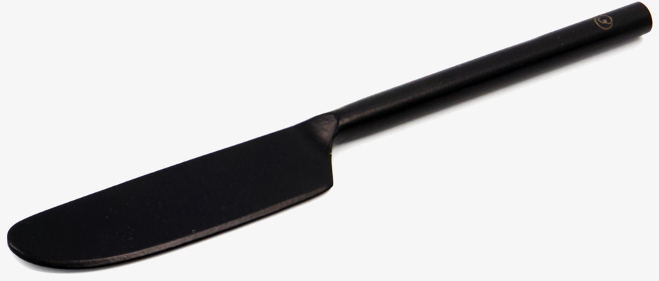 Smörkniv Metall Svart från Ernst på vit bakgrund