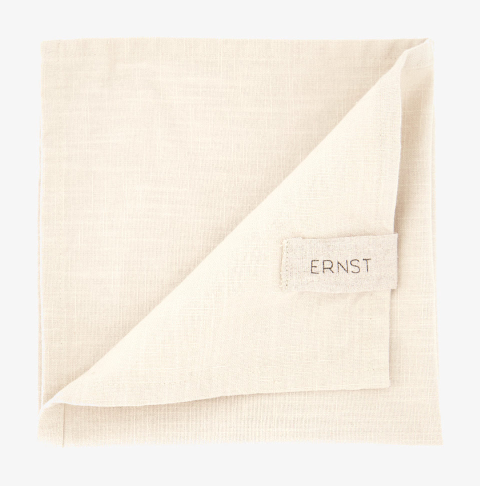 Tygservett Beige 2-Pack från Ernst i ljus beige nyans