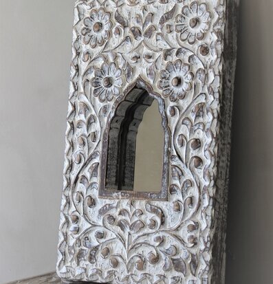 Spegel Flores - Majas Cottage, rektangulär med vit träram