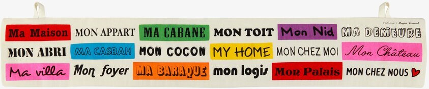 Dragstoppare från Derriére la porte med färgglada textblock