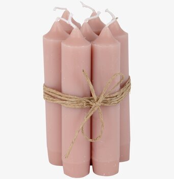 Stearinljus Rosa Malva från IB Laursen med jutesnöre