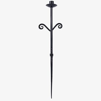 Ljusstake Vägg Svart från Nääsgränsgården med dekorativa armar