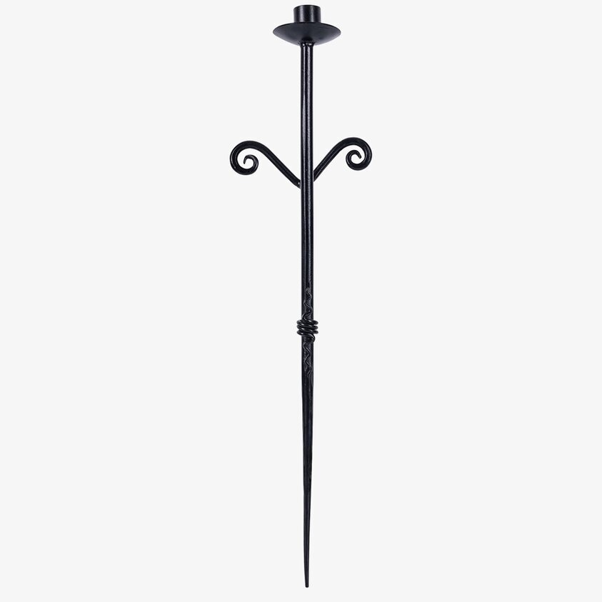 Ljusstake Vägg Svart från Nääsgränsgården med dekorativa armar