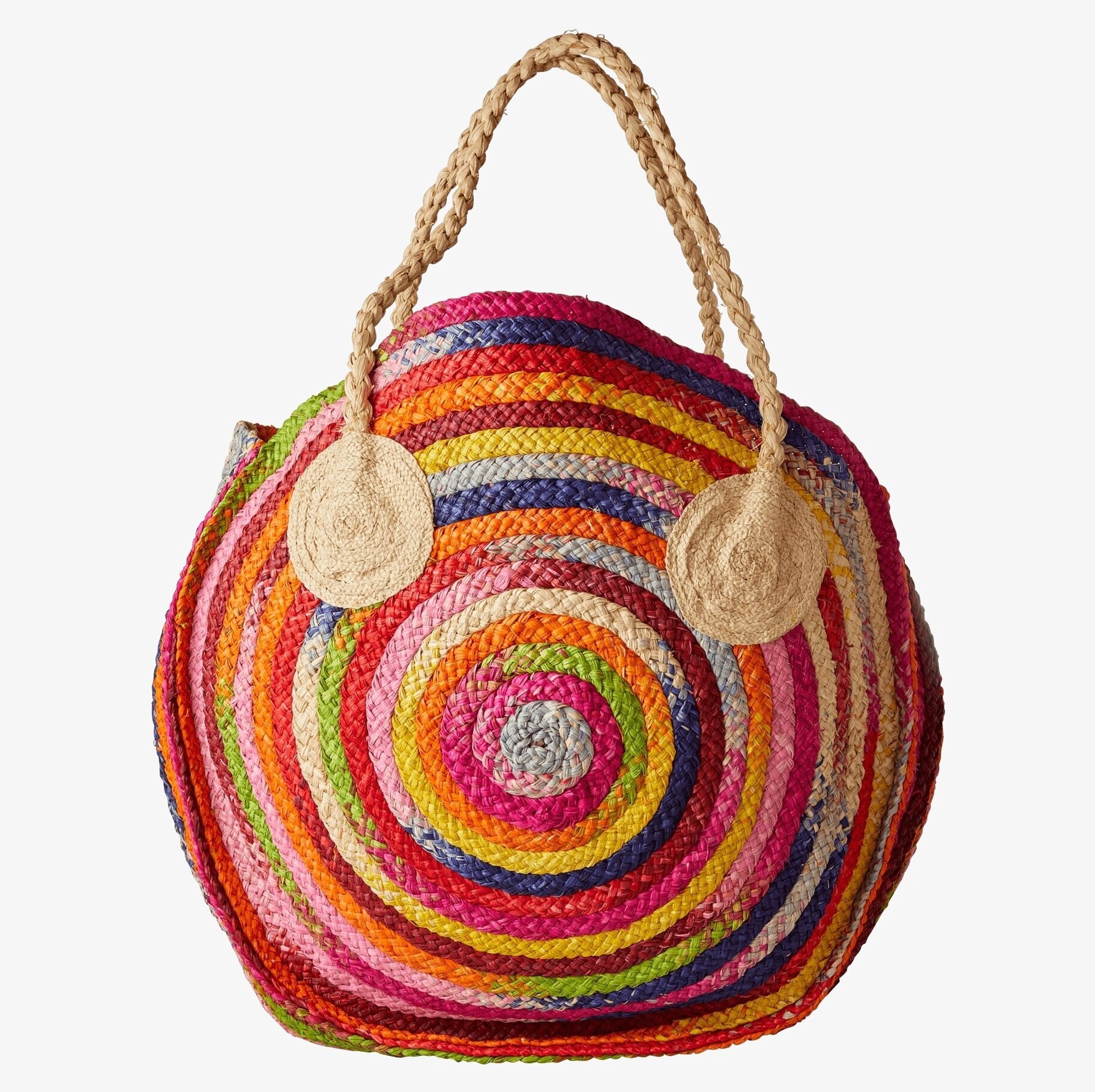 Väska Multicolor Stripes XL från Rice, färgglad och rymlig