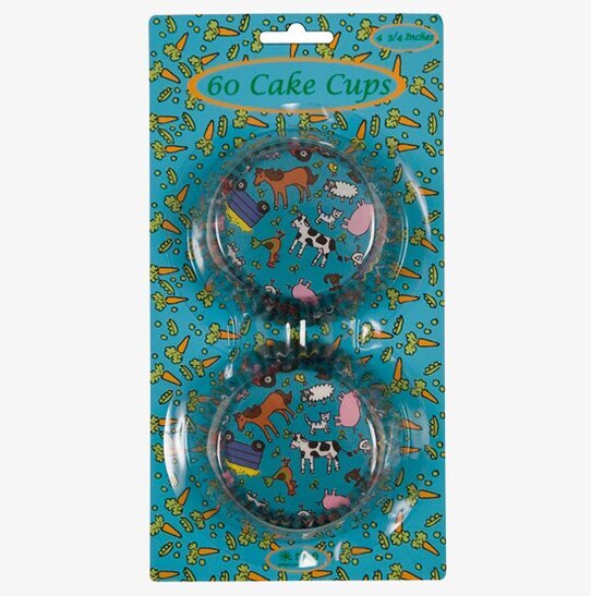 Muffinsform Bondgård från Rice med färgglada bondgårdsdjur