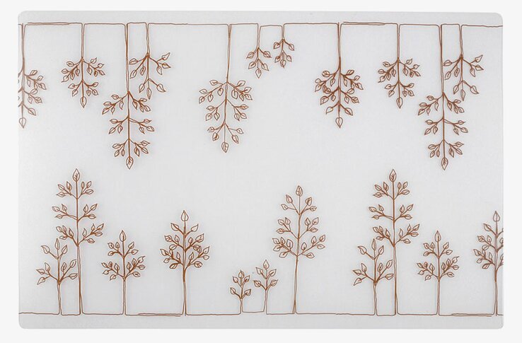 Plasttablett Multiträd brun från Dixie med trädmönster