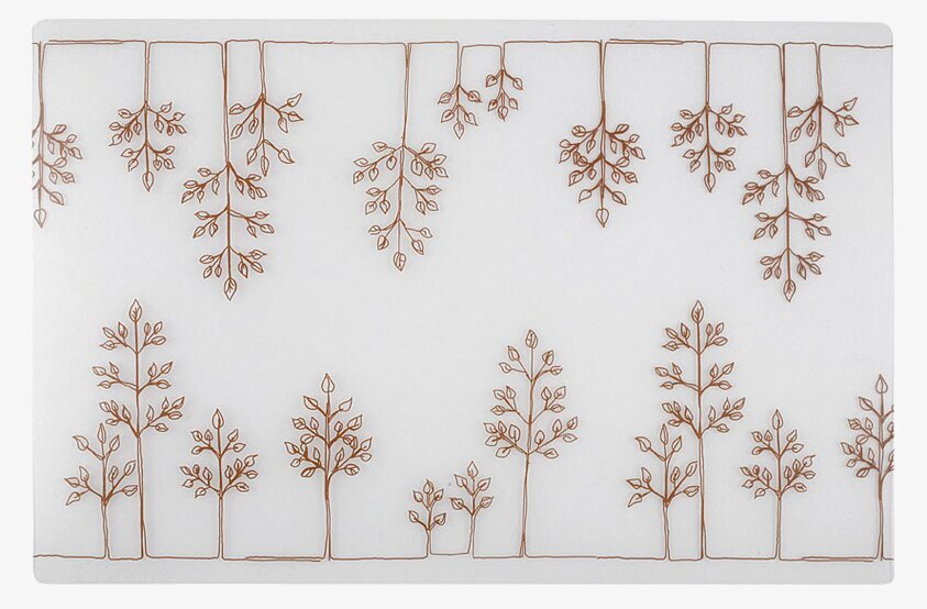 Plasttablett Multiträd brun från Dixie med trädmönster