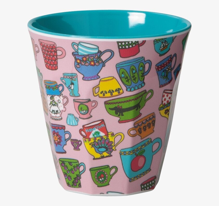 Mugg Rosa Med Koppar från Rice med färgglada kopparmotiv