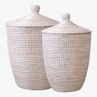 Korg Med Flätat Handtag & Lock från Chic Antique